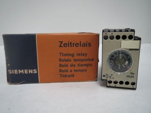 SIEMENS 7PU1540-8AB30 TIME 15 SECOND RELAY 220V-AC 24V-DC 3A CONTROL B203611