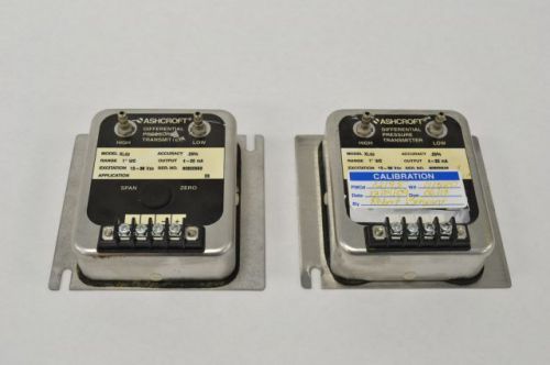 LOT 2 ASHCROFT XLDP DIFFERENTIAL PRESSURE 36V 1IN-H2O 4-20MA TRANSMITTER B213701