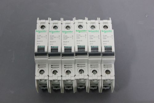 6 SCHNEIDER MINIATURE CIRCUIT BREAKER 3A 240~60V C60 MULTI 9  (S6-3-110E)