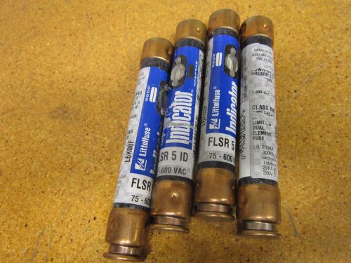 Littelfuse Indicator FLSR 5 ID Fuse 5A 600VAC New (Lot of 4)