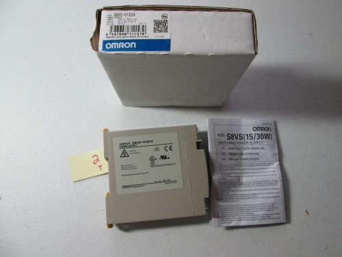 NEW IN BOX OMRON POWER SUPPLY S8VS-01524 100-240 VDC 24 VDC 0.85 A  (223-1)