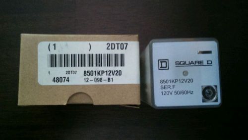 **NEW** SQUARE D 8501 KP12V20 RELAY SER. F 12 AMP