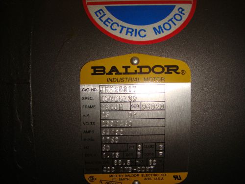 Jmm2531t 25 hp, 1760 rpm baldor surplus electric motor for sale