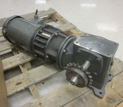 Baldor 1.5-hp 3ph motor pneumatic clutch/brake reducer speed nexen gearbox 10:1 for sale