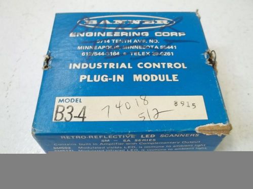 BANNER B3-4 INDUSTRIAL CONTROL PLUG-IN MODULE *NEW IN A BOX*