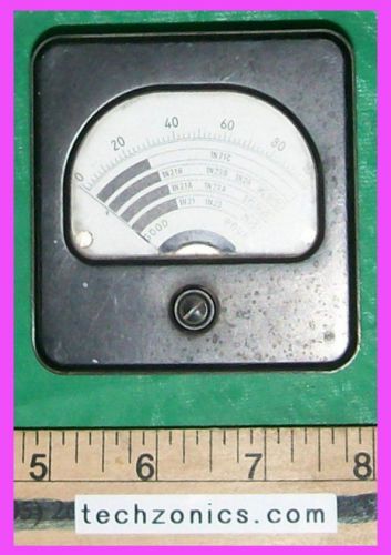 RARE WESTON ELECTRIC MICROWAVE MIXER DIODE METER/GAUGE: 1N21,1N23,1N25,1N26,1N28