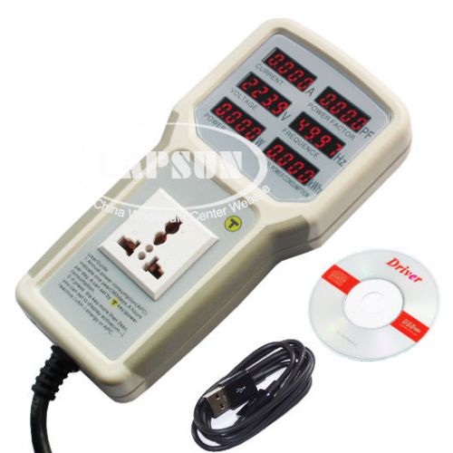 4500W 20A Electric Power Monitor Socket Watt Meter Analyzer USB Data Download US