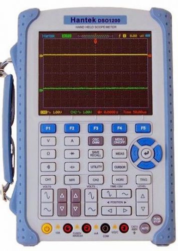 Handheld oscilloscope scopemeter 200mhz 500ms/s 2channels multimeter usb dso1200 for sale