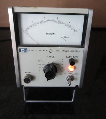 HP-Agilent 4328A  Milliohmmeter Functions Needs Battery Replaced Used