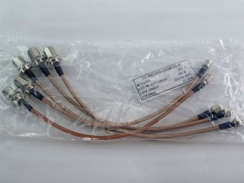 (5) Cable Assys Connex N B/H Mount (FM) Gold Socket 13&#034; O.L to Mini-UHF (M) Plug