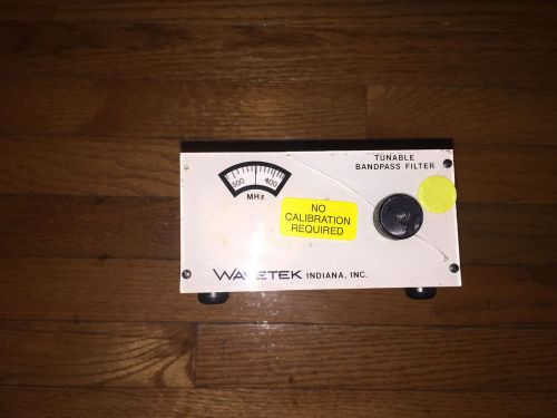 Wavetek 5204 125-250MHz Compact Benchtop Tunable Bandpass Filter Unit