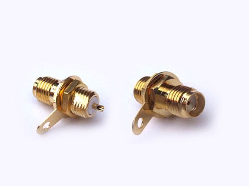 5 sets sma female jack rf connector panel mount with nut bulkhead handle solder for sale