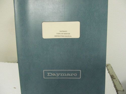 Daymarc type 350 sorter instruction manual w/schematics for sale