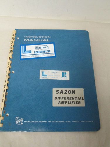 TEKTRONIX 5A20N DIFFERENTIAL AMPLIFIER INSTRUCTION MANUAL