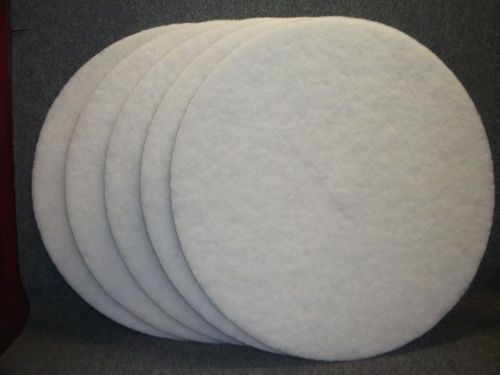 *NEW* 3M Niagara 4100N Large White 12&#034; Round Floor Polishing Pads (Lot of 5)