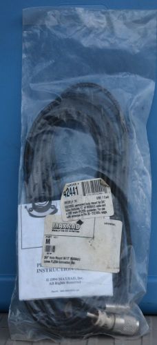 Maxrad Model M Body Mount 3/4&#034; Hole Mount NMO with 17&#039; RG58A/U &amp; UHF Male NOS