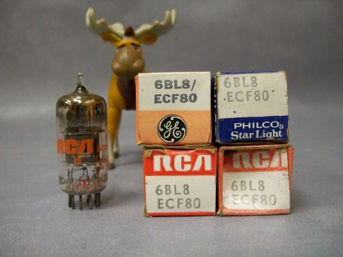 6BL8 / ECF80 Vacuum Tubes  Lot of 4  GE / Philco / RCA