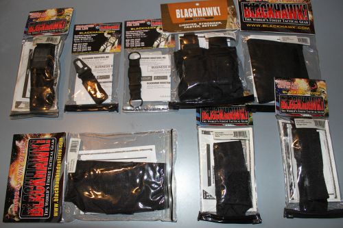 BLACKHAWK! BHI OLD GEN NYLON DUCK BTS DUTY POUCHES AND EQUIPMENT (8 PIECES)