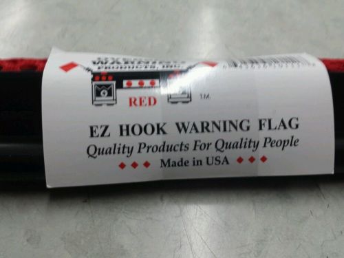 OVERSIZE LOAD RED JERSEY EZ HOOK FLAG WIDE LOAD 18 X 18