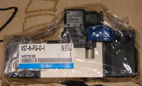 SMC VS7-6-FG-D-1 DOUBLE ACTION PNEUMATIC SOLENOID VALVE / 110 VAC / NEW