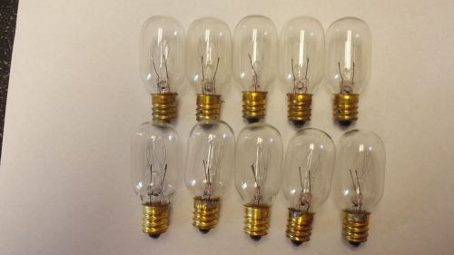 10PC 7W 130V T7 Clear E12 Candelabra Bulb 7T7/130V Exit Sign Appliance FREE SHIP