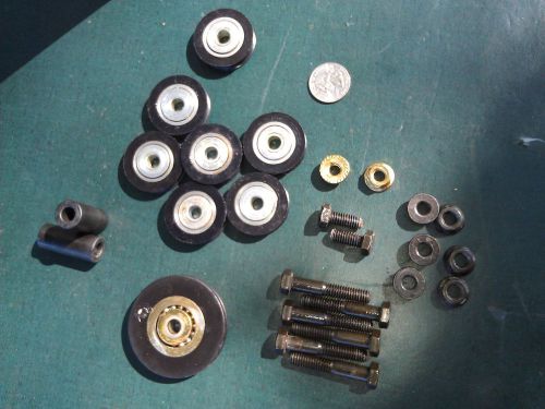 6Q93 7 PC SET OF PULLEYS OFF EXERCISE MACHINE: 37MM DIAMETER, 8MM BORE, VGC