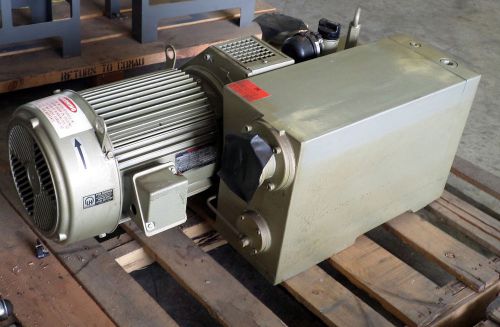 LEYBOLD-HERAEUS S SERIES S160C VACUUM PUMP W/ UNIMOUNT 125 ENCLOSED MOTOR