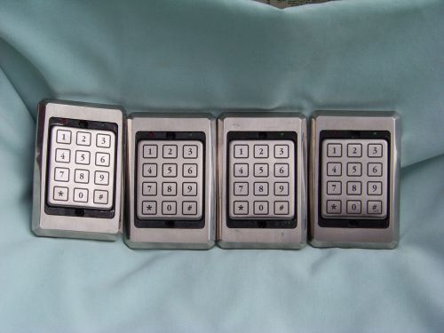 QTY 4)  ESSEX KTP-163-SN-8 BIT WORD STAINLESS STEEL ACCESS CONTROL KEYPAD