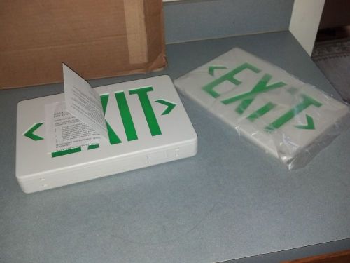 EXIT,EMERGENCY,SIGN,KIDDE,CARPENTER,DIV,MANUF,CEWXLDGU6PW,GREEN,NEW,IN,BOX,