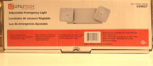 UTILITECH Adjustable Emergency Light White 29627 120VAC/277VAC