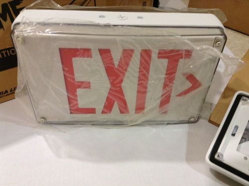 NIB LITHONIA LIGHTING EXTREME EXIT SIGN LVSW2R 120/277 EL N SD UM 4X