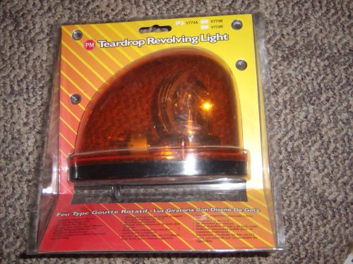 TEARDROP HAZARD WARNING REVOLVING LIGHT MAGNETIC 12 VOLT