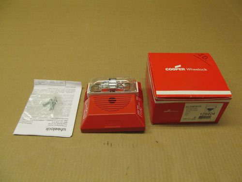 1 NIB COOPER WHEELOCK NS-24MCW-FR NS24MCWFR 129404 STROBE HORN 24 VDC