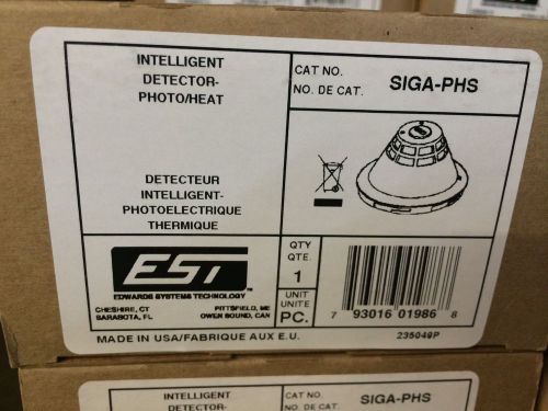 NEW EDWARDS SIGA-PHS PHOTOELECTRIC SMOKE HEAT DETECTOR. (+50 AVAILABLE)