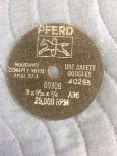 PFERD 69309 (50) EHT 76-1 A P PS 3&#034; x 1/16&#034; Die Grinder Wheel 3/8&#034; AH T1 36 Grit