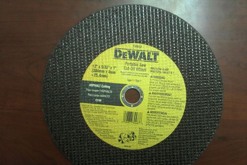 Dw8036 dewalt 12 inch x 5/32 inch x 1 inch asphalt portable saw cut-off wheel for sale