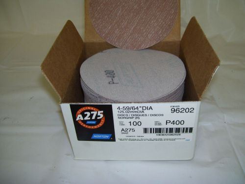 Norton A275 Hook &amp; Loop 400 grit 5&#034; Disc Norgrip Box of 100