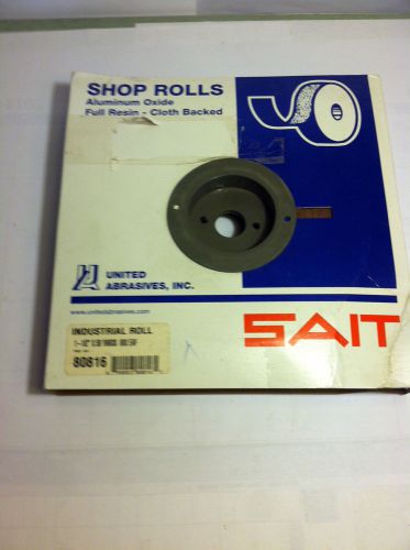 SAIT / UNITED ABRASIVES #80816, 1 1/2 X 50 YDS 80 GRIT EAF INDUSTRIAL SHOP ROLL