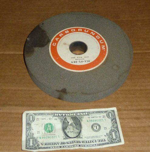 Carborundum co.usa,grinding wheel stone,a 80-l6-v30,8&#034;x1&#034;x1-1/4&#034; hole,unused for sale