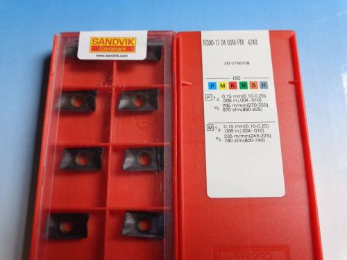 SANDVIK R390-17 04 08 M PM 4240 INSERTS NEW IN THE BOX 10 PCS !