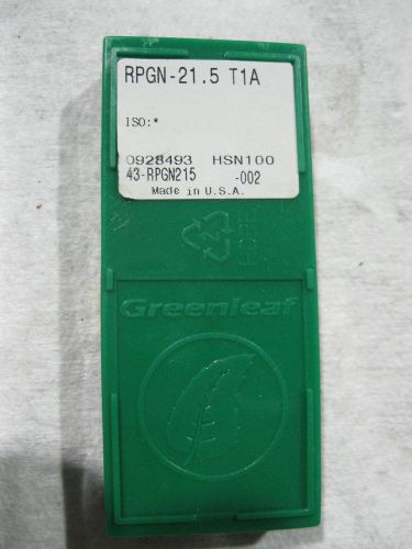 CERAMIC INSERTS. GREEENLEAF. 10 PCS. RPGN 2.52 T2. HSN100.  Now $5 per insert