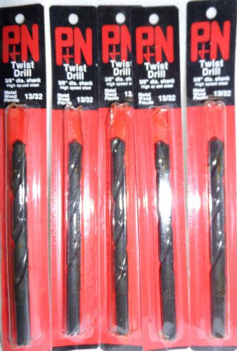 New Lot of 5 - 13/32 High speed Length HSS Drill Bit P&amp;N 3/8&#034; Die Made UK (X-5)