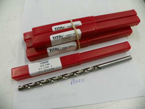 6 TITAN 21/64 &#034; EXTRA LENGTH TWIST DRILL 8&#034;   B025