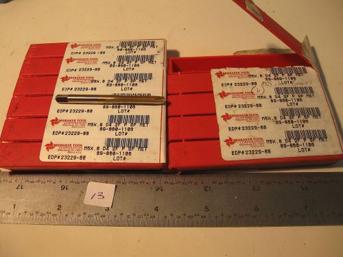 11 pc M5 x .8 D4 2F Plug Gun Taps Spiral Point Brubaker Tools 23229-88      (13)