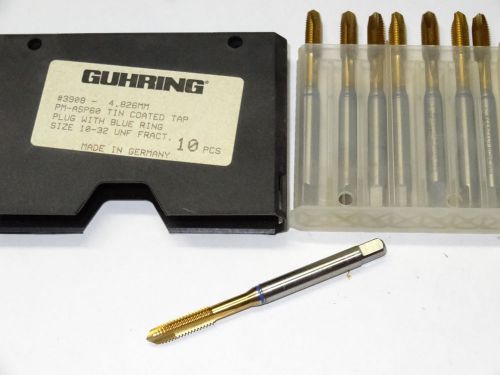 10 GUHRING 3908-4.826mm #10-26 UNF 3FL HSS-E TiN Spiral Point pointed Plug Taps