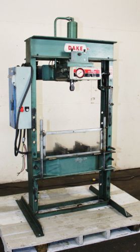 25 Ton 10&#034; Strk Dake 5-025 H-FRAME HYDRAULIC PRESS, Electric Over Hydraulic