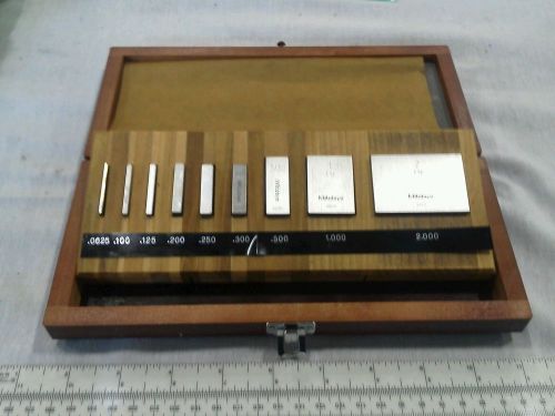 Mitutoyo Gauge Block Set Wood Case Code 516-935-22 Set BE1-9N-3F/A Grade 3 Japan