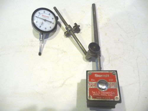 Starrett 657 Magnetic Base w/Dial Indicator No.25-441 .001&#034;