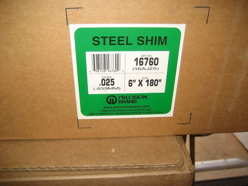 Precision 16760 6&#034;x180&#034;x.025 stl shim stock (lw1322-1) for sale