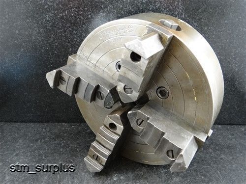 Skinner model 106 7-1/4&#034; dia 4 jaw chuck w/ 1-7/8&#034;-4-1/2 removable threaded back for sale